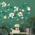Amaonm Removable DIY 3D Blue Flower Vine White Floral Leaf Art Decor Kids Room Wall Sticker Girls Teens Bedroom Living Room Wall Decals Nursery Ro...