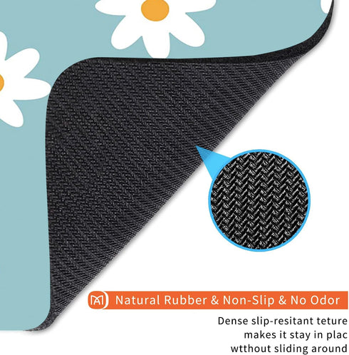 Square Mouse Pad Little Daisy,Personalized Premium-Textured Custom Mouse Mat Design,Washable Mousepad Lycra Cloth,Non-Slip Rubber Base Computer Mo...