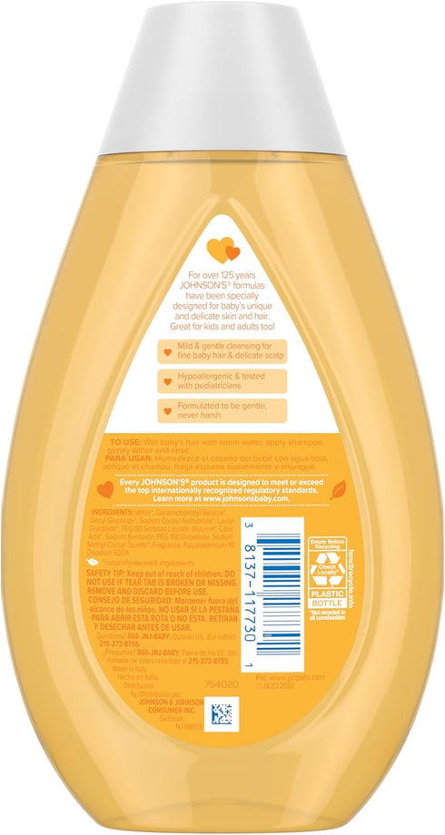 Johnson's Baby Tear Free Shampoo, No Parabens/Phthalates/Sulfates/Dyes, Fresh, 13.6 Fl Oz...