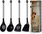 Pleafind 4-Pcs Silicone Cooking Utensils Set, Wok Utensils Set Include Wok Ladle, Slotted Spoon, Solid Spatula and Slotted Spatula, Silicone and S...