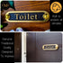 Toilet Brass Bathroom Door Sign. Traditional Style Home Décor Wall Plaque Handmade By The Metal Foundry UK....