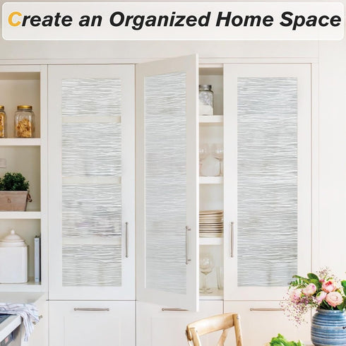 Haton Window Privacy Film, Frosted Glass Window Film, Non-Adhesive Removable Static Cling Window Clings, UV Blocking Window Stickers, Opaque Decor...