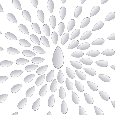 Teardrop Shaped Craft Mirrors Tiles Small glass Mirror Mosaic Tiles DIY mini Decorative Craft Home Decor(300 Pieces)...