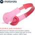 Motorola Moto JR200 Kids Headphones with Microphone - Lightweight Over Ear Wired Foldable Design, Safe Volume Limit 85dB, Audio Splitter for Shari...