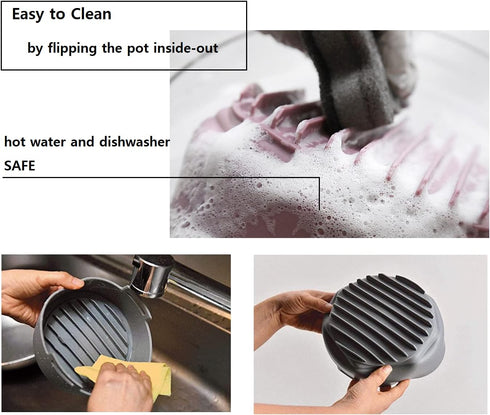 jNE Premium Air Fryer Silicone Pot, Bowl, Basket | Food Safe Air Fryers Oven Accessories | Easy to Clean | Replacement of Parchment Liners | 6.3 i...