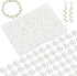 PH PandaHall 6mm about 400Pcs Tiny Satin Luster Glass Pearl Round Beads Assortment Lot for Jewelry Making Round Box Kit White...