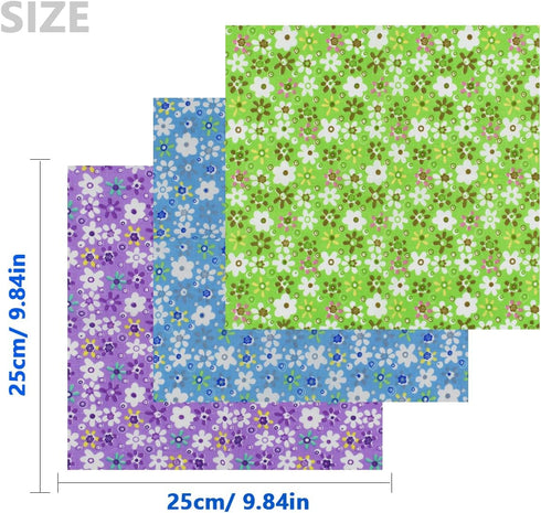 9.8X 9.8" 42Pcs Cotton Print Fabric Bundle Squares Pre-Cut Multicolor Design Printed Quilting Sewing Floral for Quilting Patchwork DIY Craft Scrap...
