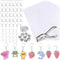 ASTARON 181Pcs Shrinking Plastic Sheets Kit includes 20 Shrinking Film Art Paper and 161 Pcs Shrinkles Keychains Making Accessories for Kids Craft...