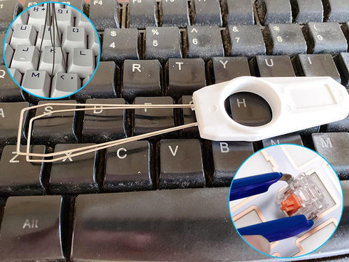 Aluminum Metal Switch Opener Tester Lubrication Kit for Kailh Gateron Holy Panda Cherry MX Switches Mechanical Keyboard, with Switch Puller Keycap...