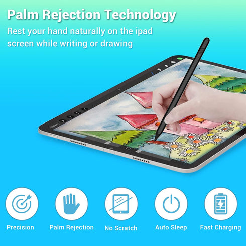 Stylus Pen for Apple Ipad Pencil - Stylus for Ipad Mini 6th 5th Generation Palm Rejection Pen for Ipad 2018-2022 Apple iPad 9th 8th 7th 6th Gen Ip...