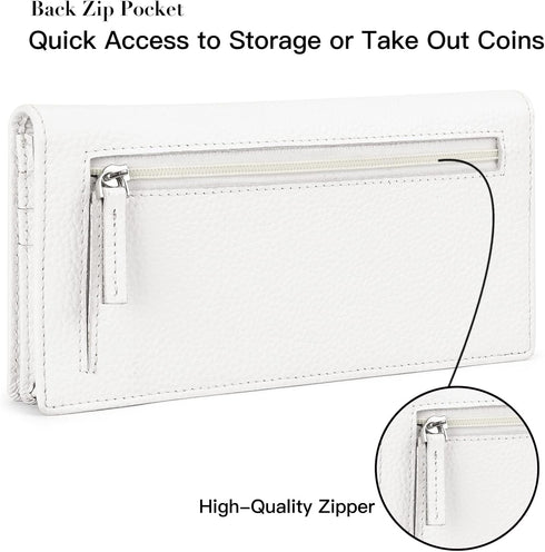 GOIACII Wallets for Women RFID Blocking Ultra Slim Real Leather Credit Card Holder Clutch...