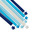 1080 Sheets Origami Star Paper Blue Strips Double Sided Lucky Star Decoration Folding Paper for DIY Hand Art Crafts, School Teaching Supplies (blu...