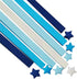 1080 Sheets Origami Star Paper Blue Strips Double Sided Lucky Star Decoration Folding Paper for DIY Hand Art Crafts, School Teaching Supplies (blu...