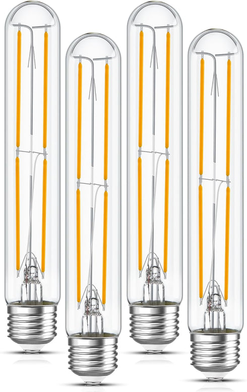 Tubular Light Bulb 7.3 Inch Dimmable T10 LED Bulb E26 6W 60 Watts Edison Bulbs 2700K Solf White,185mm Long for Wall Sconces, Pendant, Livingroom, ...