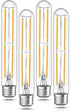 Tubular Light Bulb 7.3 Inch Dimmable T10 LED Bulb E26 6W 60 Watts Edison Bulbs 2700K Solf White,185mm Long for Wall Sconces, Pendant, Livingroom, ...
