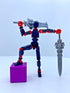 Pre-Assembly 3D Printed 5.54'' Dummy13 Action Figure, Multi-Jointed Tian13, Articulated T13 Desktop Decoration,12 in 1 Accessories, Best Birthday ...