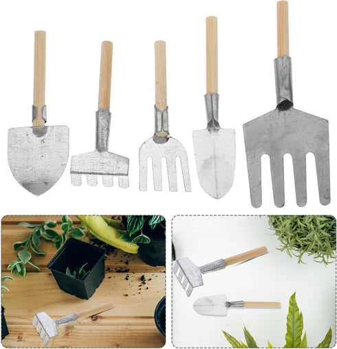 Artibetter 5pcs Mini Zen Garden rakes Dollhouse Grass rake Miniature Garden Tool Tool Set Miniature...