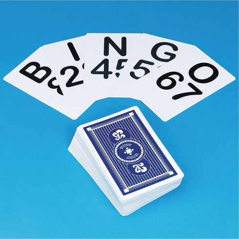 S&S Worldwide Jumbo Bingo Calling Cards. 5-3/4" High Cards with 1-3/4" High Numbers and Letters can be Read from 50 Feet or More....