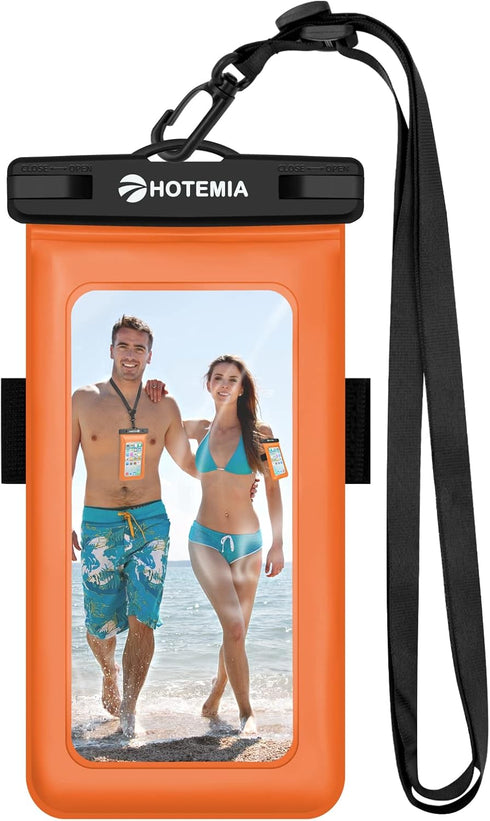 Waterproof Cell Phone Pouch Floating, Waterproof Float Phone Case Underwater Dry Bag with Neck Lanyard and Armband Compatible for iPhone Samsung G...