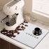 Coffee Bar Dish Drying Mat Hide Stain Rubber Backed Absorbent Coffee Bar Mat Accessories for Kitchen Counter Fit Under Coffee Maker Coffee Machine...