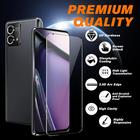 4 Pack Screen Protector for Motorola Moto G 5G(2023),Ultra HD Tempered Glass,9H Hardness,Case Friendly,Easy Installation,Anti-Shatter,Bubble Free...