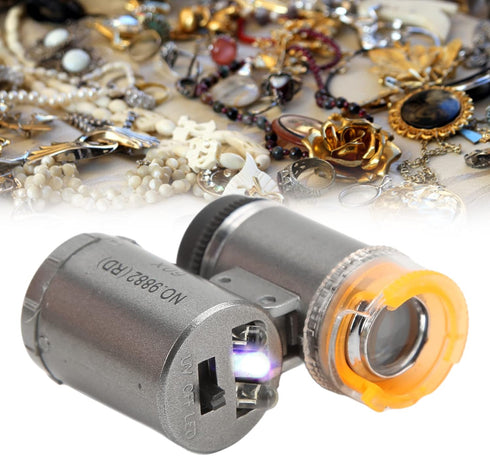 Mini Microscope, 60x Portable Handheld USB Microscope Camera, Telescopic Design, Wide Irradiation Range(9882(RD) Silver)...