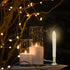 Creative Hobbies Electric Window Candle Lamp with Brass Plated Base, Dusk to Dawn Sensor Turns Candle on in Dark and Off in Light, Ready to Use!...