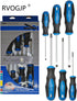 6PCS Magnetic Tip Screwdriver Set, 3 Phillips and 3 Flat, Professional Cushion Grip | 6-Piece Hand Tools Set...