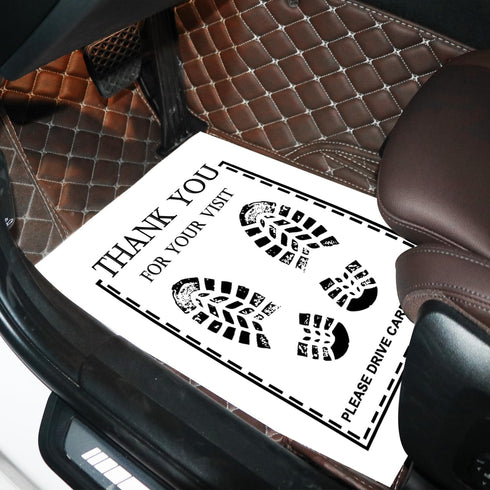 Car Paper Floor Mats 12Pcs White Disposable Floor Cars Detailing Portable Vehicle Foot Pads Car Wash Automotive Floor Mat Protector for Car Vehicl...