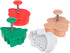 Ateco 1993 Christmas Themed Plunger Cutters, Set of 4 Shapes for Cutting Decorations & Direct Embossing, Spring-loaded Handle, Food Safe Plastic...
