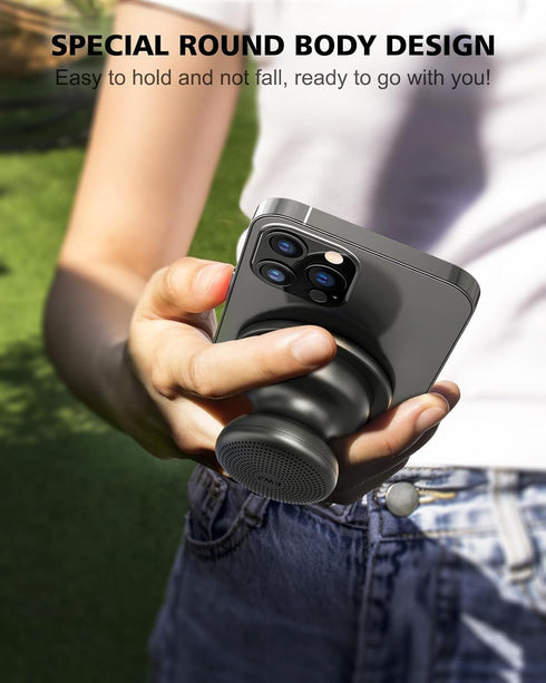 EWA A117 Mini Portable Wireless Bluetooth Speaker with Magnetic Base, Powerful Sound, Easy to Attach to Metal Surface, [Compatible with Magsafe, i...