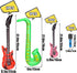 11Pcs Inflatable Rock Star Band Set, Waterproof PVC Music Instruments Party Props Blow Up Guitar Microphones Saxophone for Kids Toy Ornament Karao...