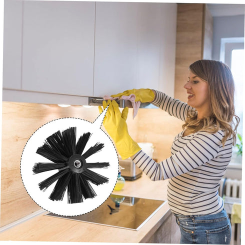 2pcs Chimney Brush Dryer Vent Cleaner Drill Attachment Duct Brush Replacement Vent Brush Dryer Duct Brush Cleaning Tools Vent Lint Sweeping Tool P...