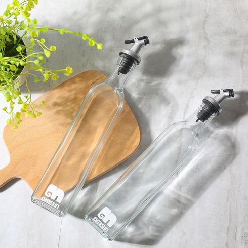 GMISUN Olive Oil and Vinegar Dispenser Bottle Set, 2Pack Oil and Vinegar Dispenser Bottle, 17oz Kitchen Oil Dispenser, Glass Cooking Oil Dispenser...