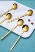 6.7 Inches 304 Stainless Steel Mixing Spoons, Stirring Spoons, Tea Spoons, Gold Teaspoons, Ice Tea Spoons, Set of 4 (Gold)...