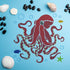 FINGERINSPIRE Octopus Pattern Stencil for Painting 11.8x11.8 inch Reusable Sea Creatures Craft Stencil Hollow Out Ocean Starfish Sea Fish Bubbles ...