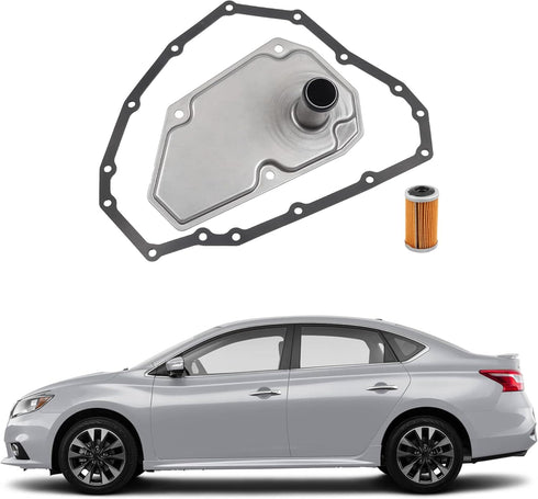 Dasbecan 31728-3JX0A Car Transmission Filter Oil Pan Gasket Set Compatible with Nissan Tiida Versa Sentra Note Suzuki Swift Chevy Spark Replaces# ...