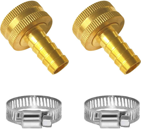 Garden Hose Adapter 5/8" Drip Irrigation Tubing to Faucet/ - Reusable Connector Fittings for Most Rain Bird, Orbit, Dig, Toro 5/8 Hose Barb x 3/4"...