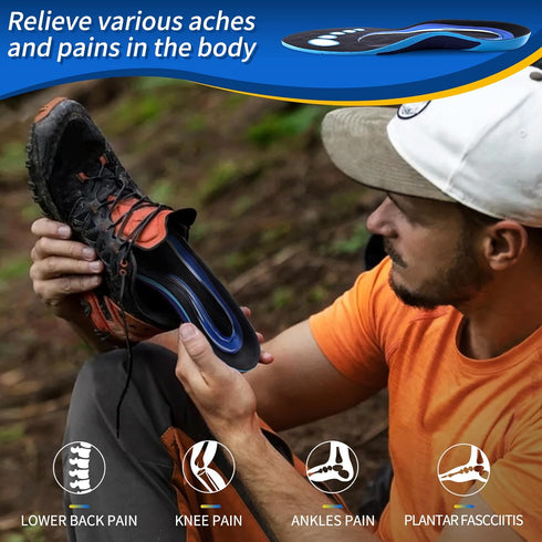 Plantar Fasciitis Insoles, Arch Support Inserts Women Men, Plantar Fasciitis Relief, Insoles Men for Flat Feet,High Arch and Foot Pain, Orthotic I...