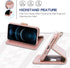 Arae Case for iPhone 12 Pro Max Wallet Case Flip Cover with Card Holder and Wrist Strap for iPhone 12 Pro Max 6.7 inch (Rose Gold)...