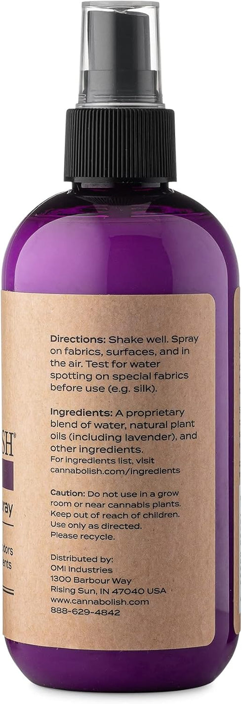 Cannabolish Lavender Smoke Odor Eliminator Spray and Air Freshener, 8 fl. oz, Natural Ingredients...