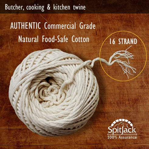 Butcher's Cooking and Kitchen Twine. All Cotton White String for Meat Trussing, Garden and Crafts.16 Strand String for Butcher, Baker, and Cheese ...