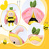 MIAODAM Bee Plush Toy, 11.8" Bee Stuffed Animal, Strawberry Turn Into Stuffed Bee Plush, Soft Plush Doll Birthday Party, Christmas, Valentine Gift...