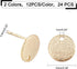SUPERFINDINGS 24Pcs 2 Colors Hammered Brass Stud Earring Findings 10mm Flat Round Earring Posts Real Gold Platinum Plated Circle Disc Earring Stud...