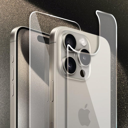 for iPhone 15 Pro Max Front and Back Screen Protector, iPhone 15 Pro Max Front & Back Glass Protector Tempered Glass HD Clarity Compatible with iP...