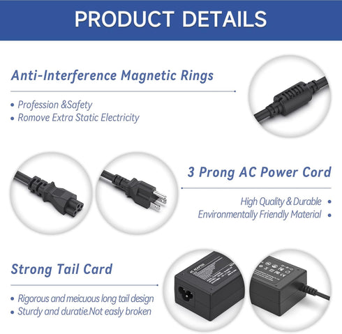 19V 65W AC Adapter Power Cord Compatible with Acer LCD Monitor SA370 H226HQL and More Series - Replacement Charger...