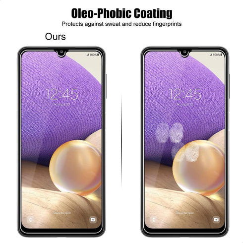 (3+3) For Samsung Galaxy A32 5G (3 Pack) Tempered Glass Screen Protector and (3 Pack) Camera Lens Protector, 9H Hardness, 2.5D, Anti Scratch, HD C...