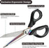 QMVESS Premium Fabric Scissors 9.5 Inch Heavy Duty Scissors All Purpose Titanium Coating Forged Stainless Steel Sewing Scissors, Ergonomic Comfort...