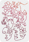 FINGERINSPIRE Abstract Floral Female Faces Stencil 11.7x8.3inch Reusable Women Face Stencil Flowers Women Pattern Decoration Stencil for Painting ...