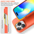 Trianium [6 in 1 Designed for iPhone 14 Pro Max Case Silicone (Orange), with 3 Pack Screen Protector + 2 Pack Camera Lens Protector, Bundle Protec...